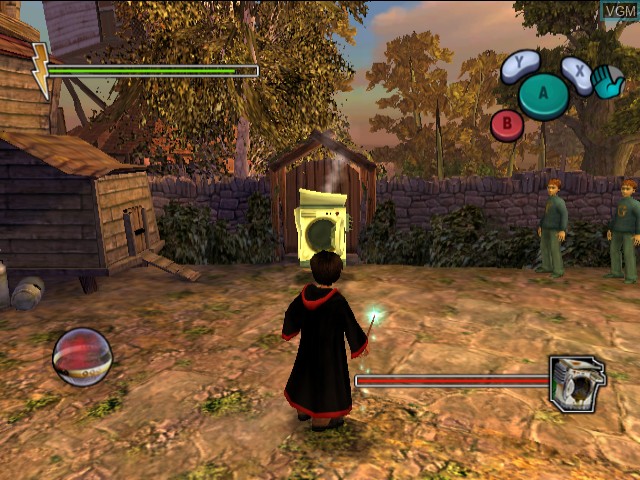 In-game screen of the game Harry Potter and the Chamber of Secrets on Nintendo GameCube