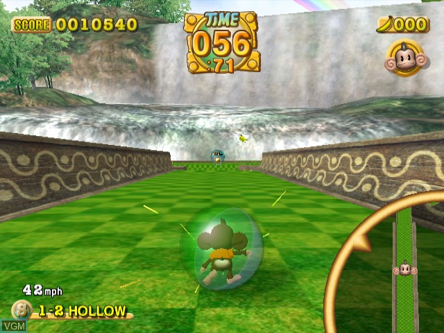 In-game screen of the game Super Monkey Ball 2 on Nintendo GameCube