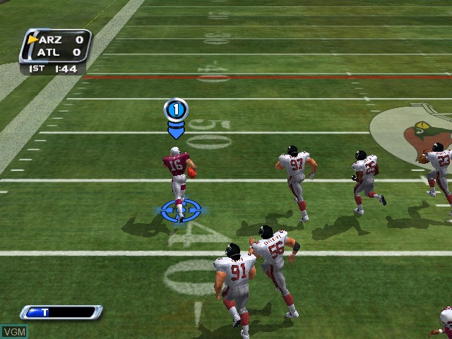 In-game screen of the game NFL Blitz 20-02 on Nintendo GameCube