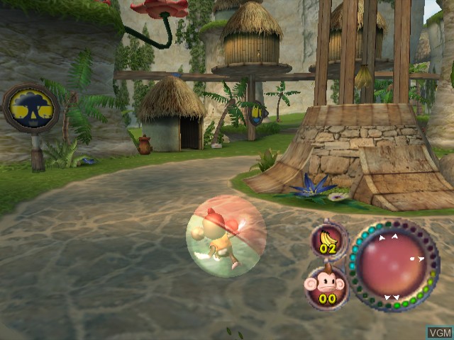 In-game screen of the game Super Monkey Ball Adventure on Nintendo GameCube