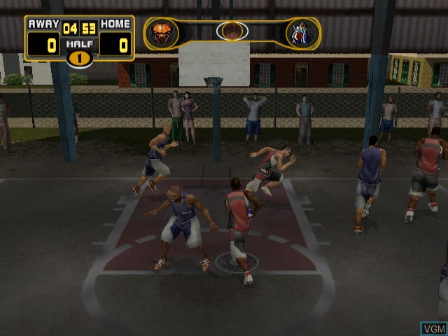 In-game screen of the game Street Hoops on Nintendo GameCube