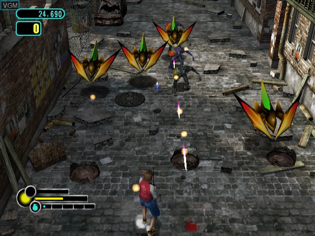 In-game screen of the game Space Raiders on Nintendo GameCube