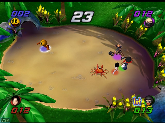 In-game screen of the game Pac-Man Fever on Nintendo GameCube