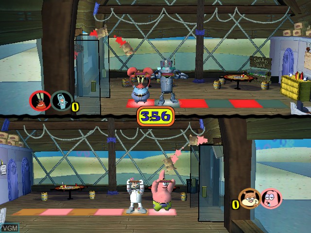 In-game screen of the game SpongeBob SquarePants - Lights, Camera, Pants! on Nintendo GameCube
