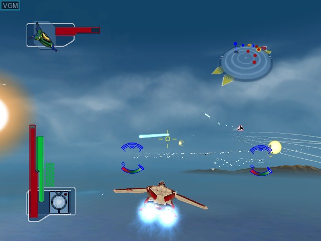 In-game screen of the game Robotech - Battlecry on Nintendo GameCube