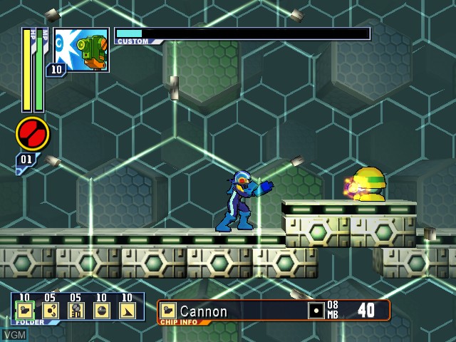 In-game screen of the game Mega Man Network Transmission on Nintendo GameCube