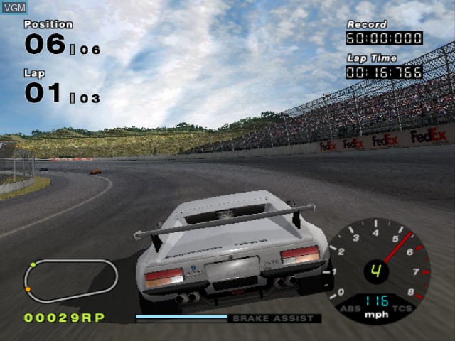 In-game screen of the game R - Racing Evolution on Nintendo GameCube