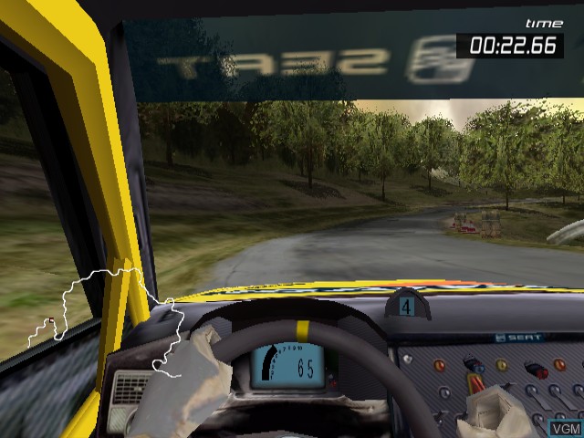 In-game screen of the game Pro Rally on Nintendo GameCube