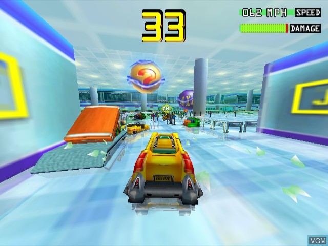 In-game screen of the game Smashing Drive on Nintendo GameCube