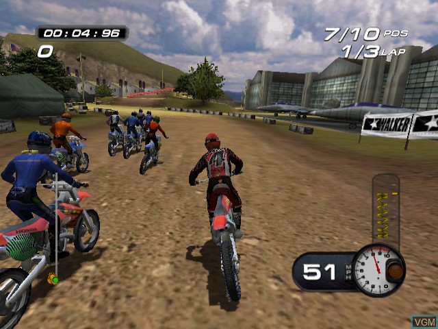 In-game screen of the game MX Superfly on Nintendo GameCube