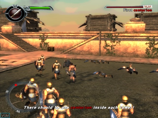 In-game screen of the game Spartan - Total Warrior on Nintendo GameCube