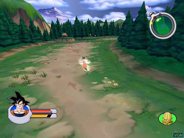 In-game screen of the game Dragon Ball Z - Sagas on Nintendo GameCube