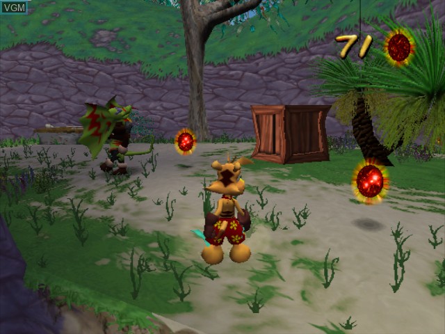 In-game screen of the game Ty the Tasmanian Tiger on Nintendo GameCube