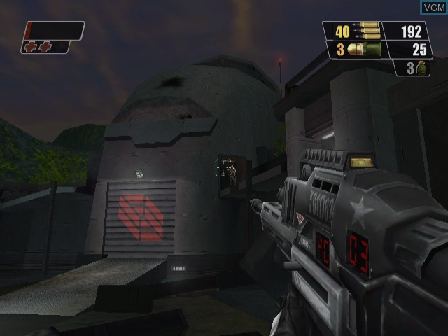 In-game screen of the game Red Faction II on Nintendo GameCube
