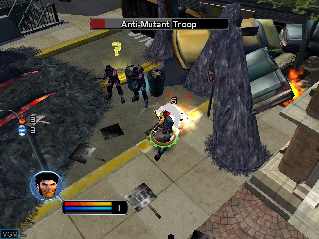 In-game screen of the game X-Men Legends on Nintendo GameCube