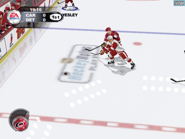 In-game screen of the game NHL 2003 on Nintendo GameCube