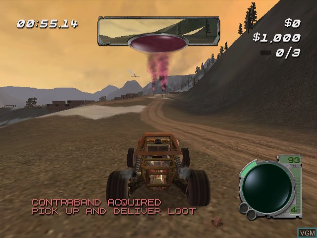 In-game screen of the game Smuggler's Run - Warzones on Nintendo GameCube
