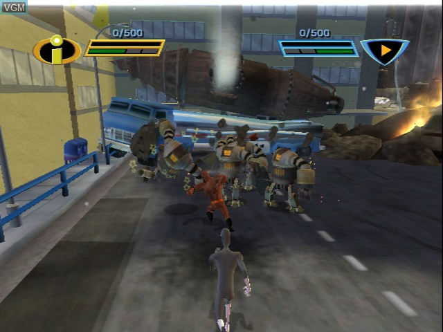 In-game screen of the game Incredibles, The - Rise of the Underminer on Nintendo GameCube
