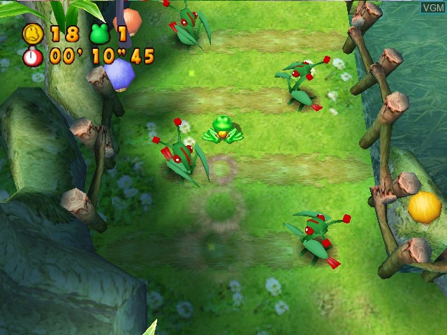 In-game screen of the game Frogger's Adventures - The Rescue on Nintendo GameCube