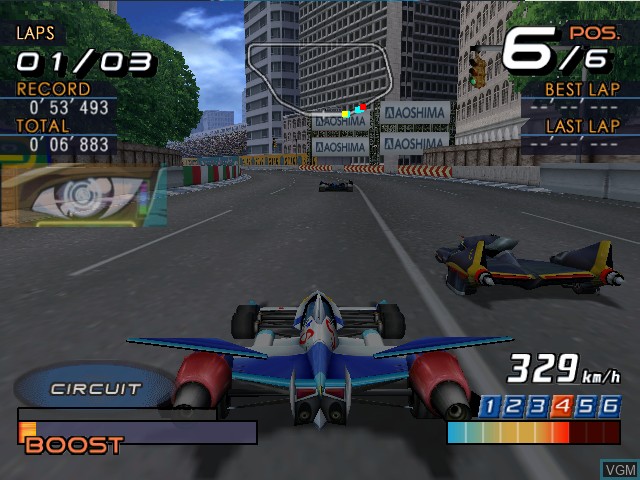 In-game screen of the game Shinseiki GPX Cyber Formula - Road to the Evolution on Nintendo GameCube