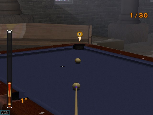 In-game screen of the game Pool Edge on Nintendo GameCube