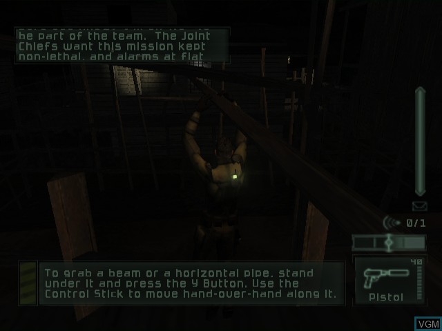 In-game screen of the game Tom Clancy's Splinter Cell - Pandora Tomorrow on Nintendo GameCube