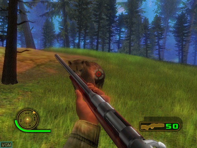 In-game screen of the game Cabela's Dangerous Hunts 2 on Nintendo GameCube