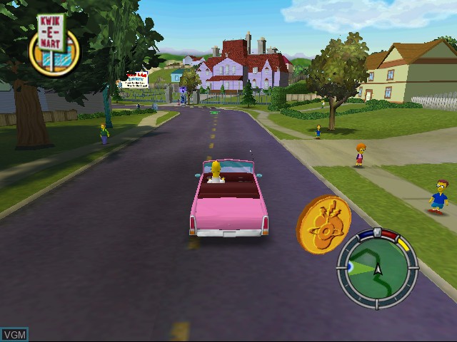 In-game screen of the game Simpsons, The - Hit & Run on Nintendo GameCube