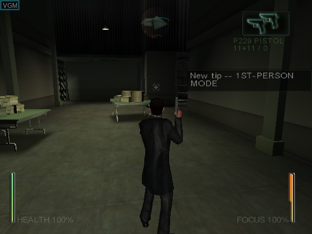 In-game screen of the game Enter the Matrix on Nintendo GameCube