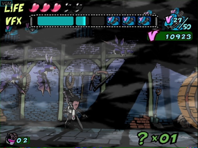 In-game screen of the game Viewtiful Joe on Nintendo GameCube