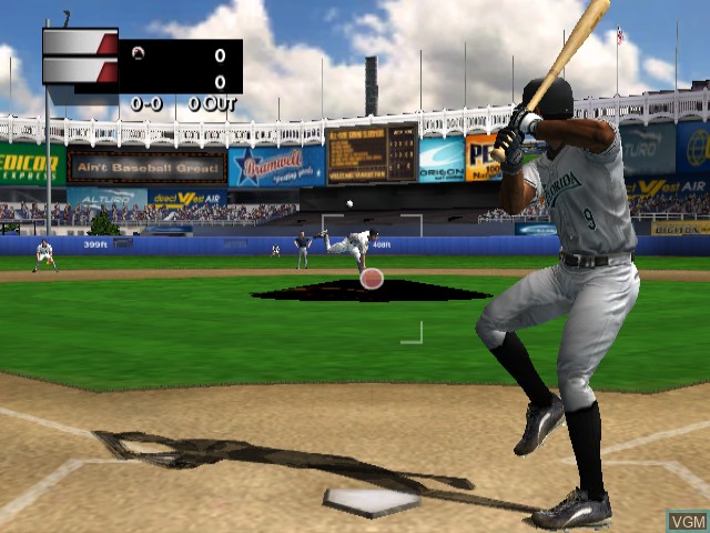 In-game screen of the game MVP Baseball 2004 on Nintendo GameCube