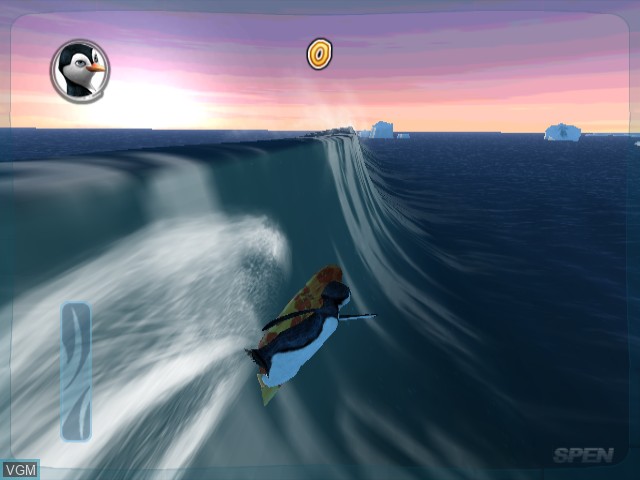 In-game screen of the game Surf's Up on Nintendo GameCube