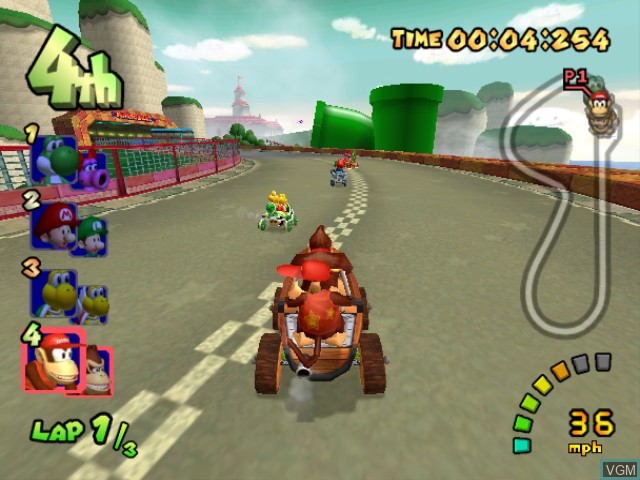 In-game screen of the game Mario Kart - Double Dash!! on Nintendo GameCube