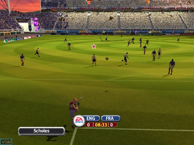 In-game screen of the game 2002 FIFA World Cup on Nintendo GameCube