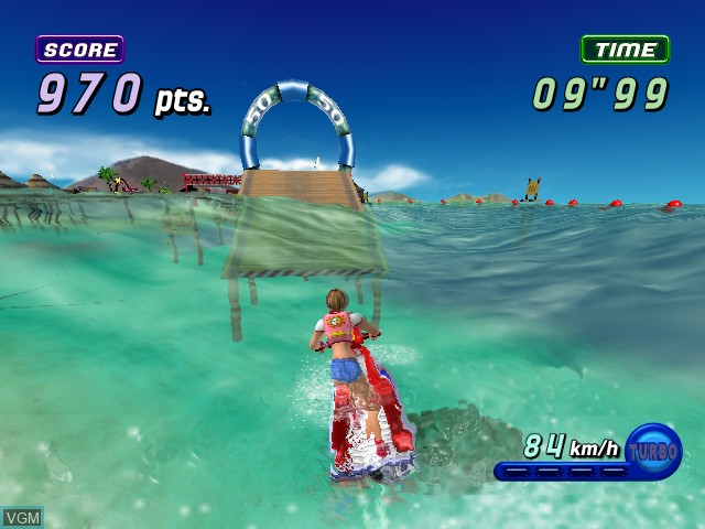 In-game screen of the game Wave Race - Blue Storm on Nintendo GameCube