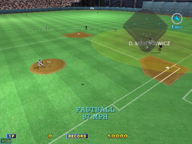 In-game screen of the game Home Run King on Nintendo GameCube