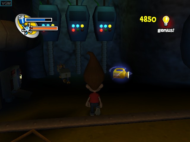In-game screen of the game Adventures of Jimmy Neutron Boy Genius - Attack of the Twonkies on Nintendo GameCube