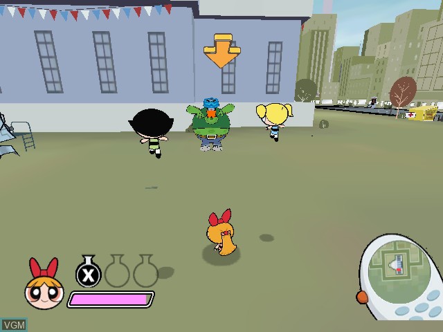 In-game screen of the game Powerpuff Girls, The - Relish Rampage on Nintendo GameCube