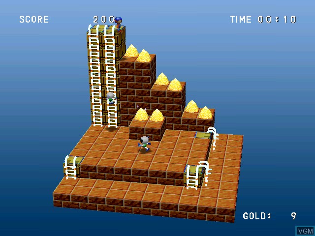 In-game screen of the game Hudson Selection Vol. 1 - Cubic Lode Runner on Nintendo GameCube