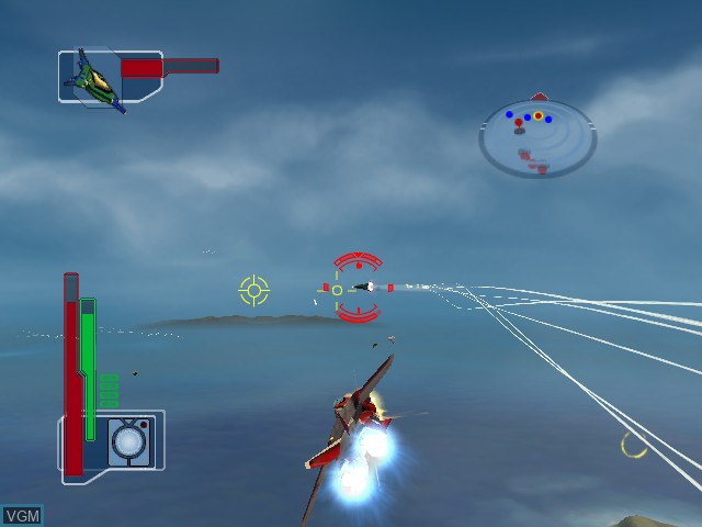 In-game screen of the game Robotech - Battlecry on Nintendo GameCube