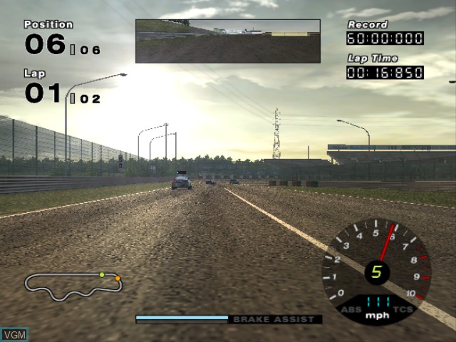 In-game screen of the game R - Racing Evolution on Nintendo GameCube