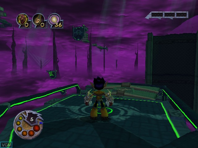 In-game screen of the game Vexx on Nintendo GameCube