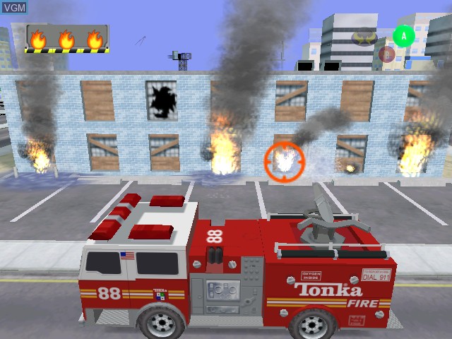 In-game screen of the game Tonka - Rescue Patrol on Nintendo GameCube