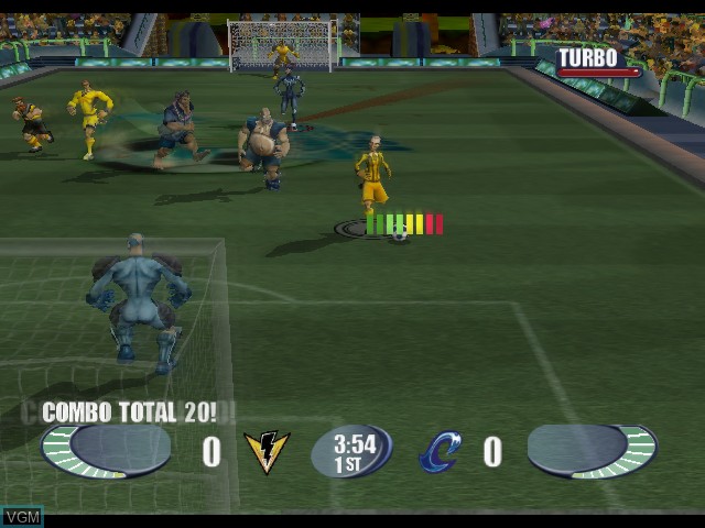 In-game screen of the game Sega Soccer Slam on Nintendo GameCube