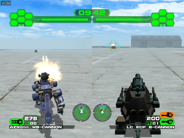 In-game screen of the game Zoids Vs. on Nintendo GameCube