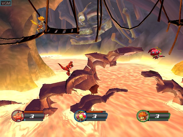 In-game screen of the game Digimon Rumble Arena 2 on Nintendo GameCube