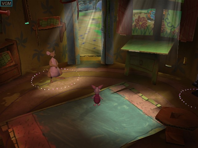 In-game screen of the game Piglet's Big Game on Nintendo GameCube