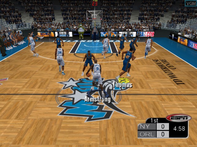In-game screen of the game NBA 2K3 on Nintendo GameCube