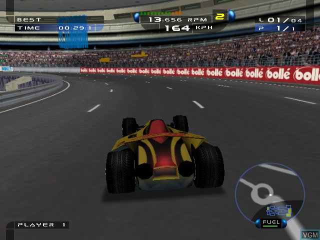 In-game screen of the game Speed Challenge - Jacques Villeneuve's Racing Vision on Nintendo GameCube