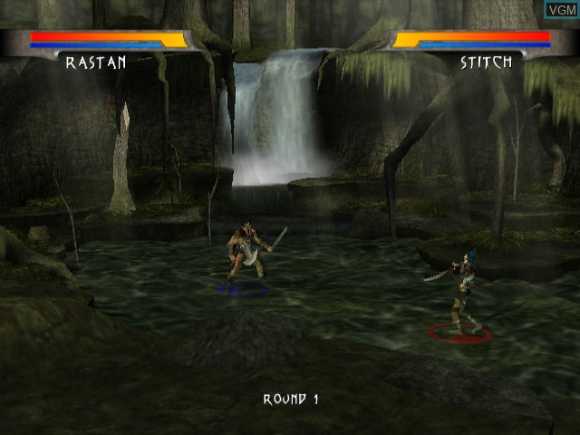 In-game screen of the game Warrior Blade - Rastan vs. Barbarian on Nintendo GameCube